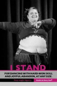 I STAND: For dancing with hard-won skill and joyful abandon, at any size